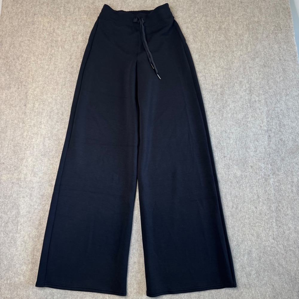 Spanx AirEssentials Wide Leg Pants Womens XS Black High Rise 50239T